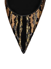 Miss Z Ocelot 100MM Satin Pumps