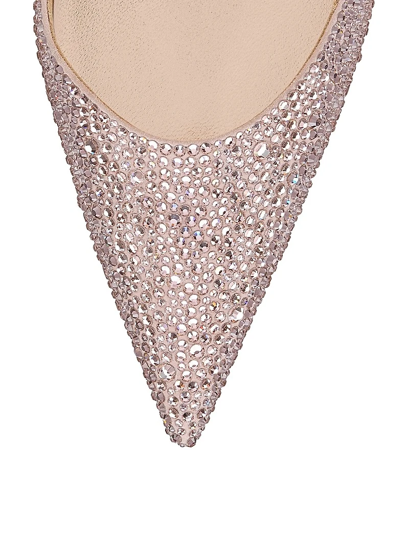 Miss Z Strass 100MM Suede Pumps