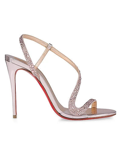 Rosalie Strass Leather 100MM Sandals