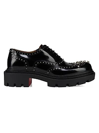 College Strass Leather Oxford Shoes