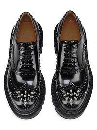 College Strass Leather Oxford Shoes