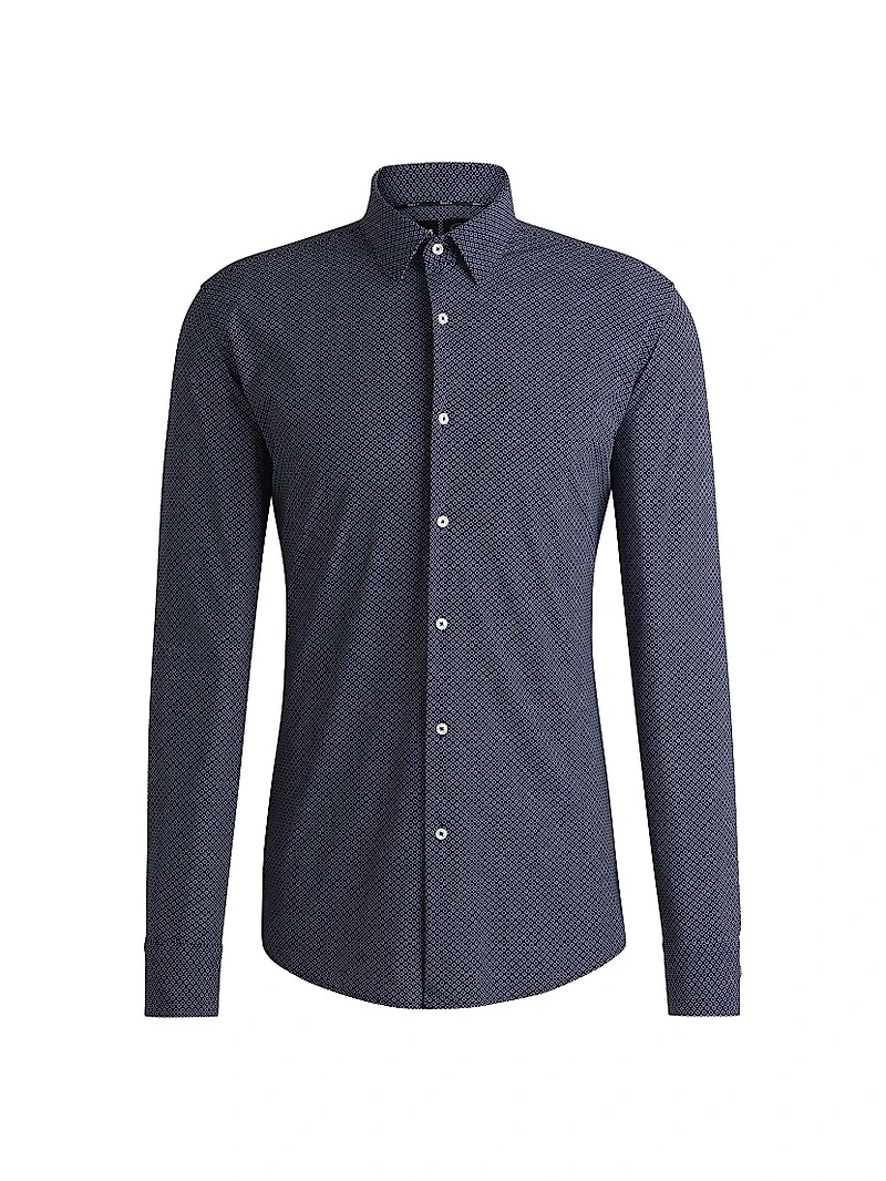 Slim Fit Shirt Geometric Print