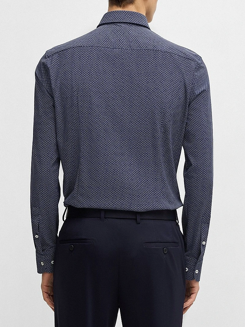Slim Fit Shirt Geometric Print