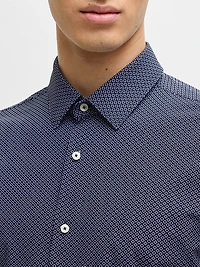 Slim Fit Shirt Geometric Print