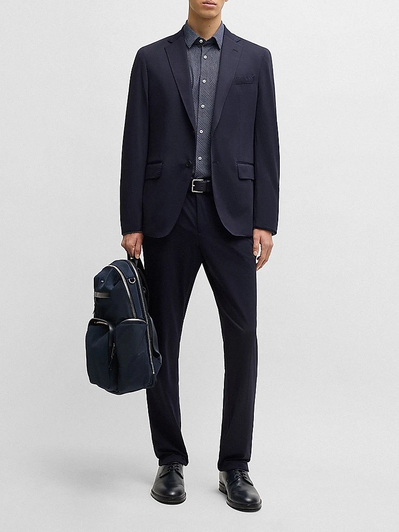 Slim Fit Shirt Geometric Print