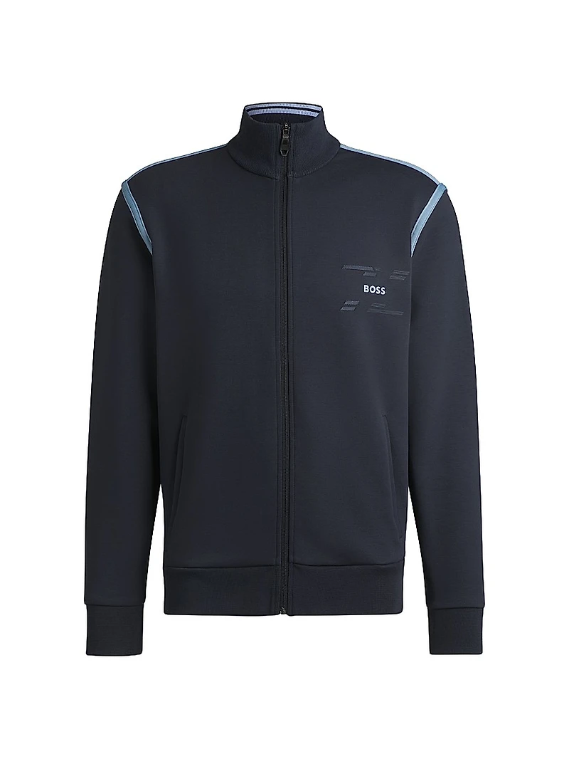 Zip-Up Sweatshirt with Logo Artwork