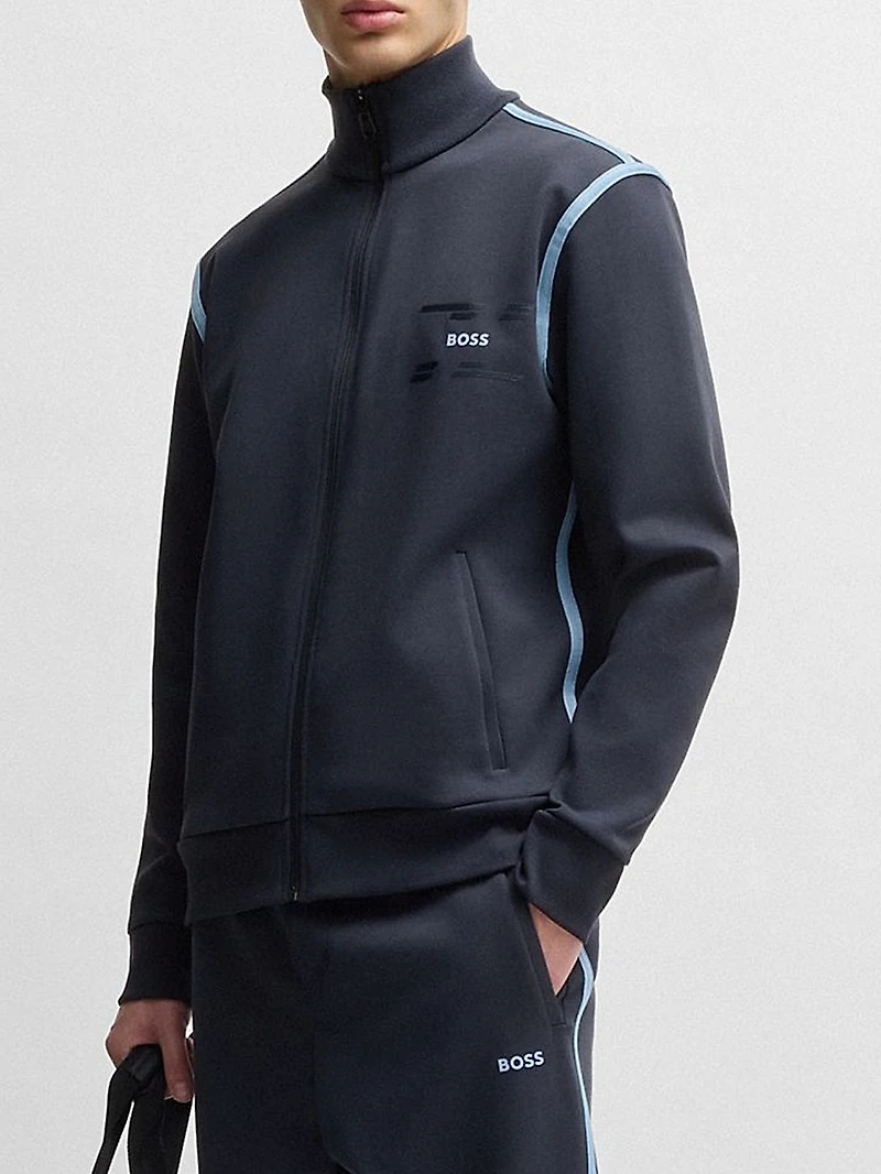 Zip-Up Sweatshirt with Logo Artwork