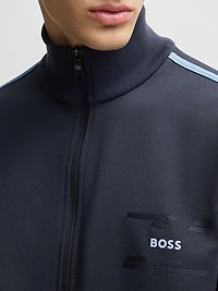 Zip-Up Sweatshirt with Logo Artwork