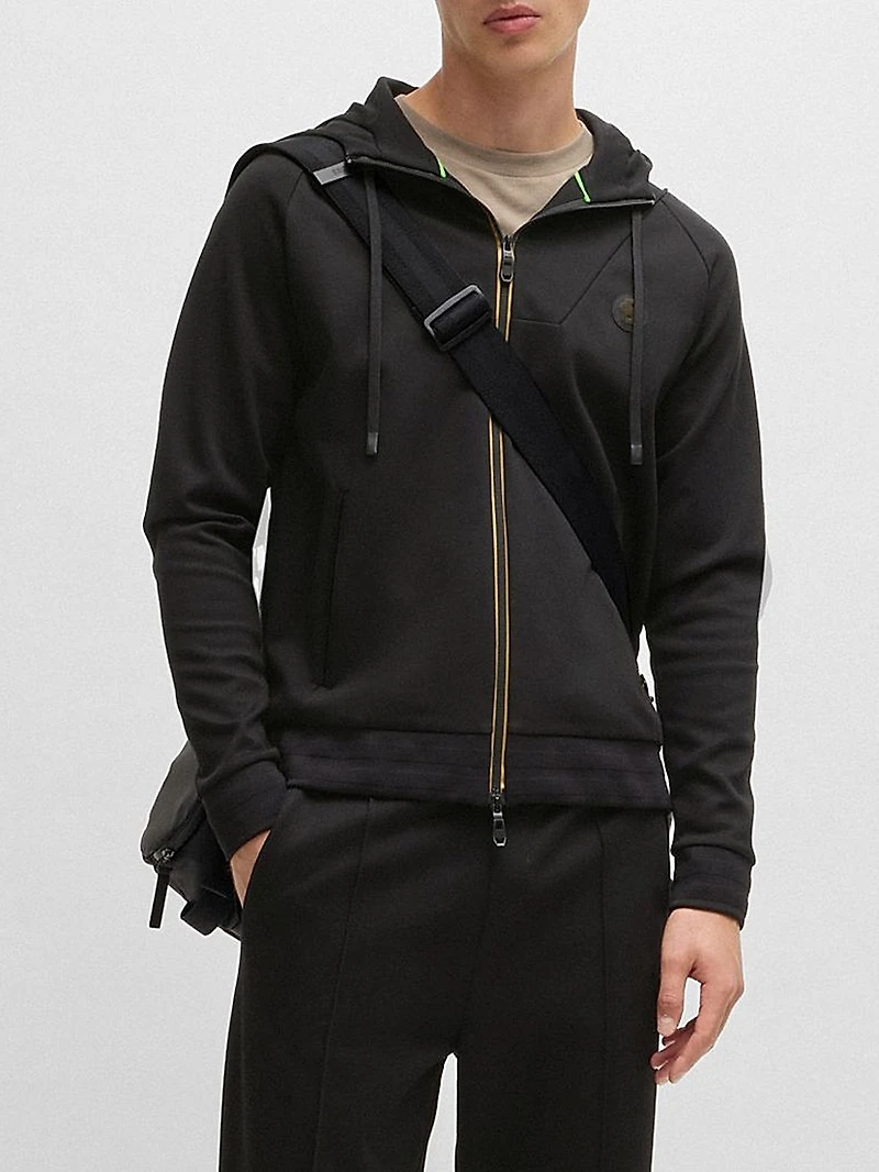 Zip-Up Hoodie with Double B Monogram
