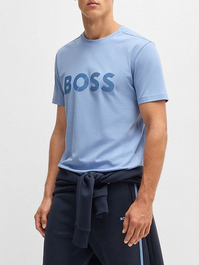 Cotton-Jersey T-Shirt with Large Logo
