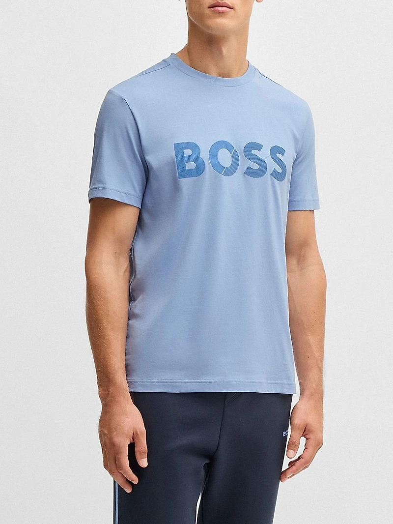Cotton-Jersey T-Shirt with Large Logo