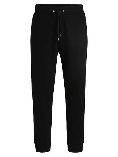 Mercerized Cotton Tracksuit Bottoms with Stripe Waistband