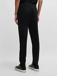 Mercerized Cotton Tracksuit Bottoms with Stripe Waistband