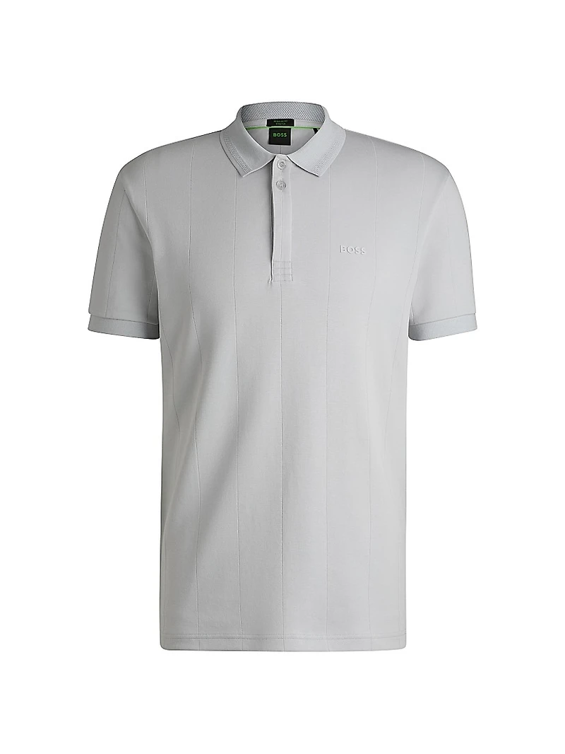 Paddy Polo Shirt with Drop-Needle Stitching