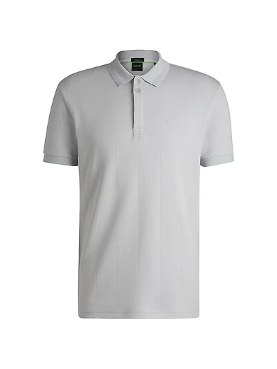 Paddy Polo Shirt with Drop-Needle Stitching