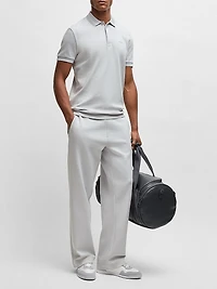 Paddy Polo Shirt with Drop-Needle Stitching