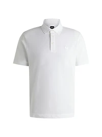 Cotton-Piqué Polo Shirt with Double B Monogram