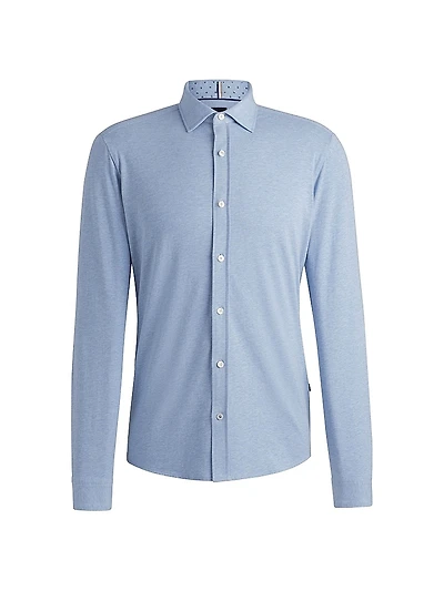 Slim Fit Shirt Stretch Cotton Jersey
