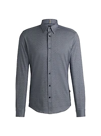 Slim-Fit Shirt Cotton Jacquard