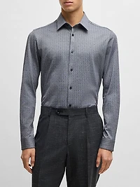 Slim-Fit Shirt Cotton Jacquard
