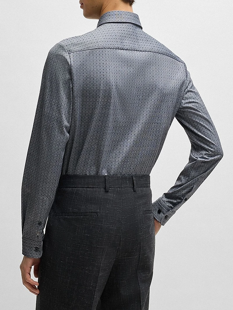 Slim-Fit Shirt Cotton Jacquard