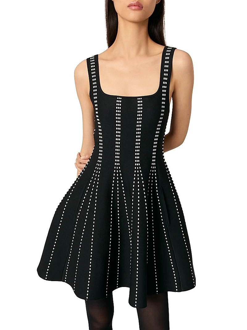 Mini Jacquard Knit Dress