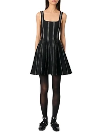 Mini Jacquard Knit Dress