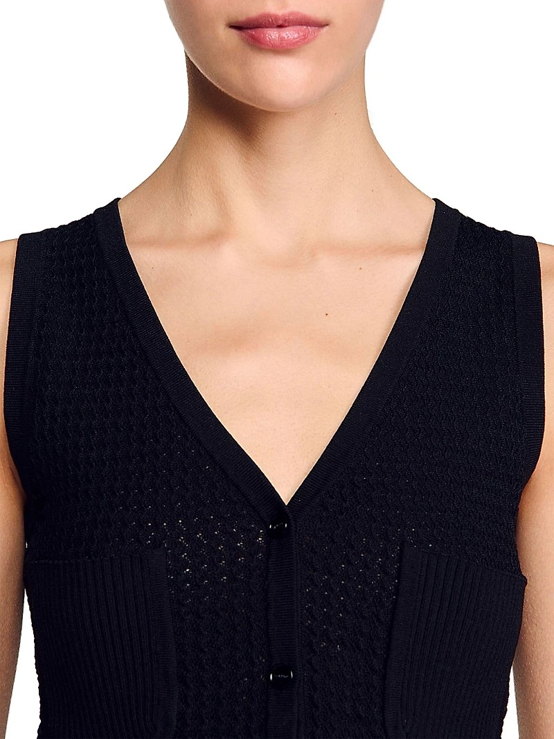 Decorative Knit Cardigan