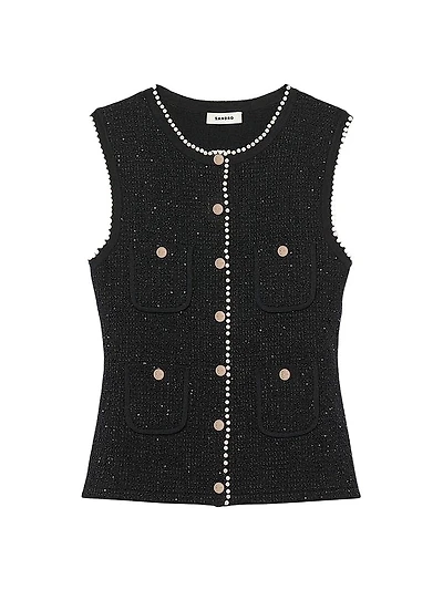 Decorative Tweed Vest