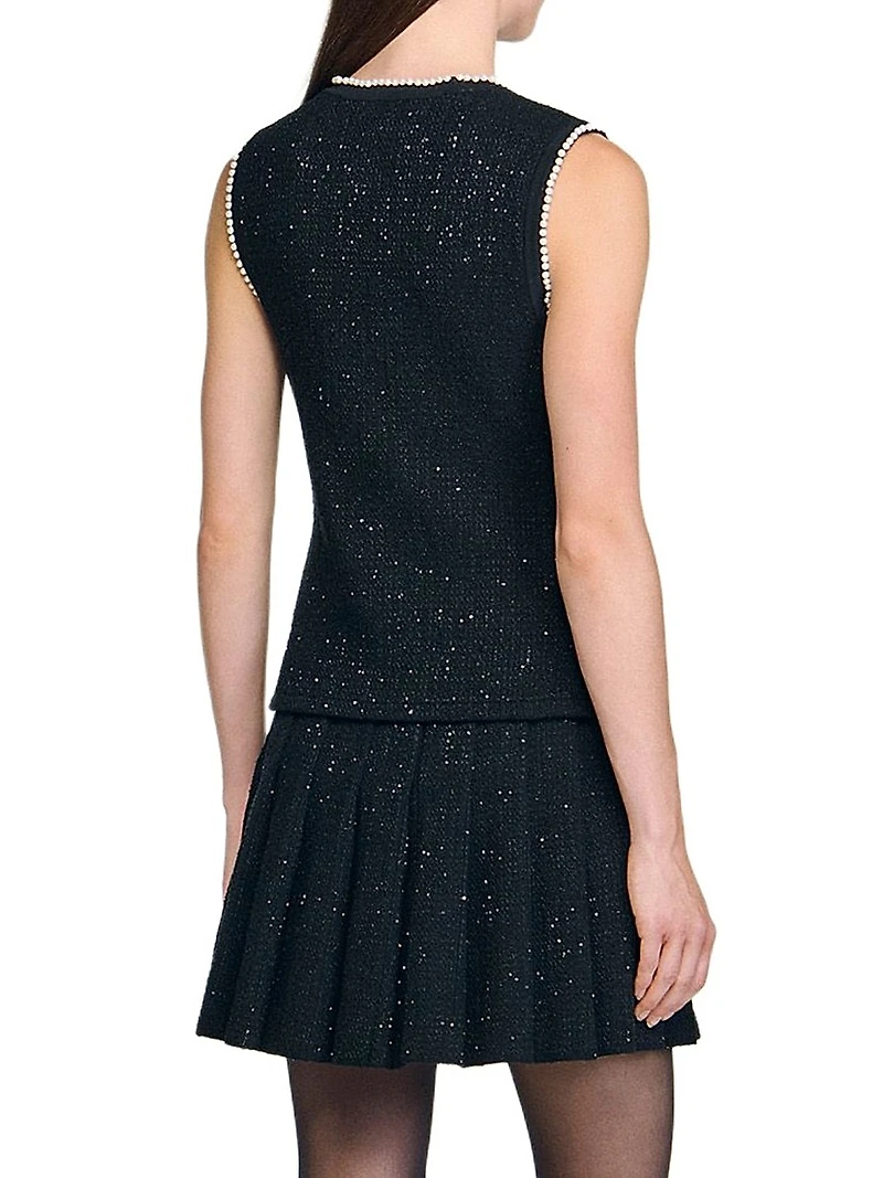 Decorative Tweed Vest