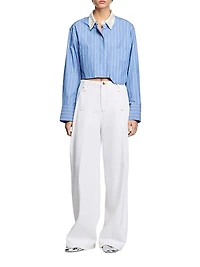 Striped Cropped Shirt