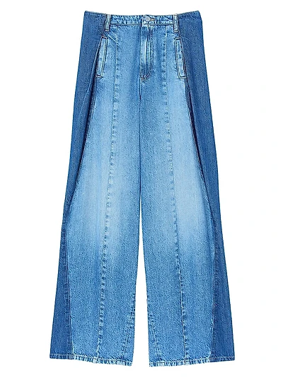 Jeans with Contrasting Panels