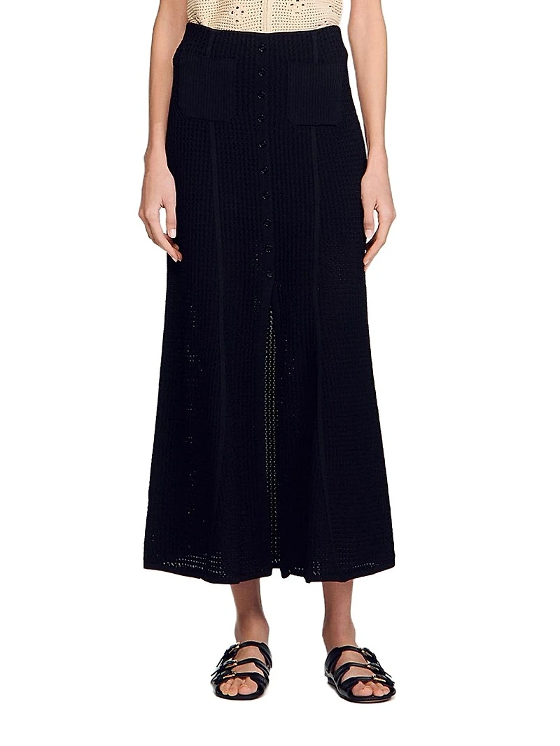 Maxi Decorative Knit Skirt