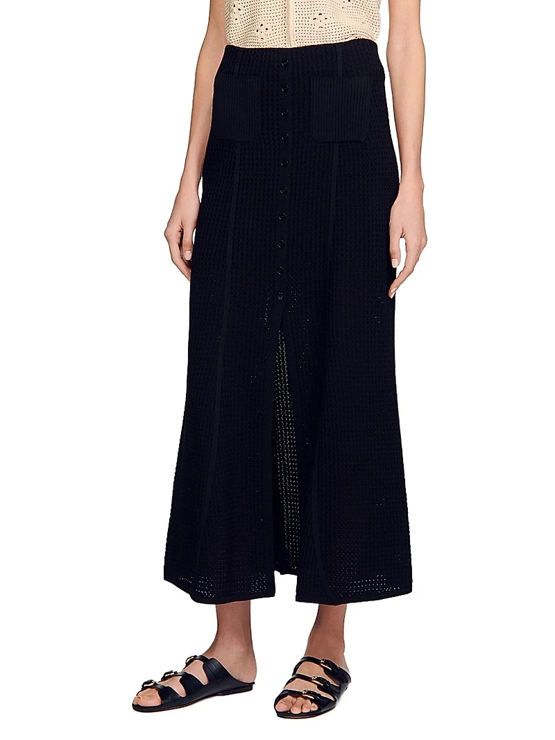 Maxi Decorative Knit Skirt