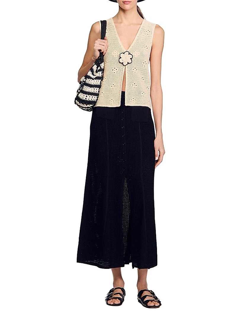 Maxi Decorative Knit Skirt