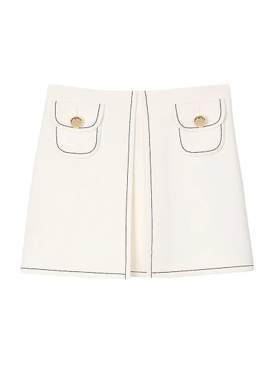 Short Box-Pleated Skirt