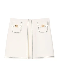 Short Box-Pleated Skirt