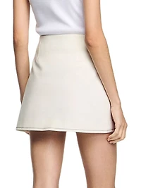 Short Box-Pleated Skirt