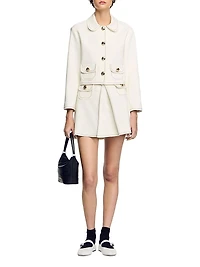 Short Box-Pleated Skirt