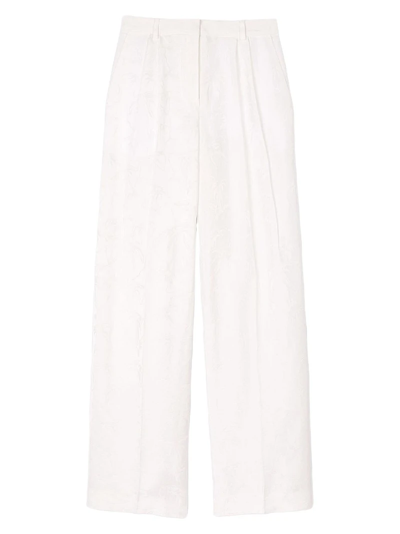 Jacquard Flowers Trousers