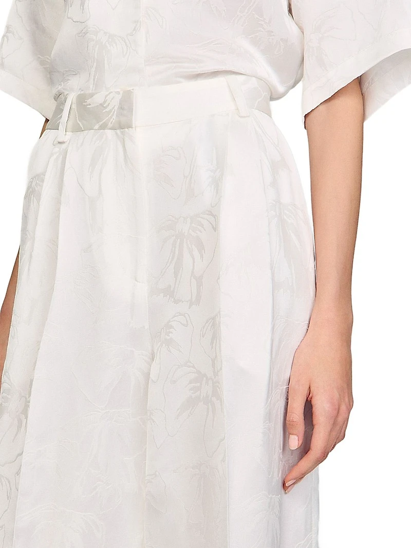 Jacquard Flowers Trousers