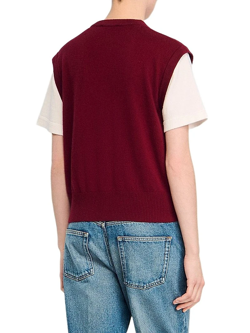 Two-Tone Wool and Cashmere Sweater