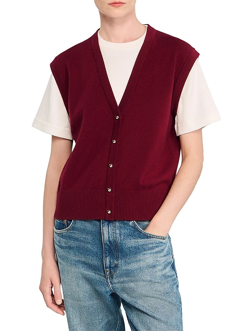 Two-Tone Wool and Cashmere Sweater