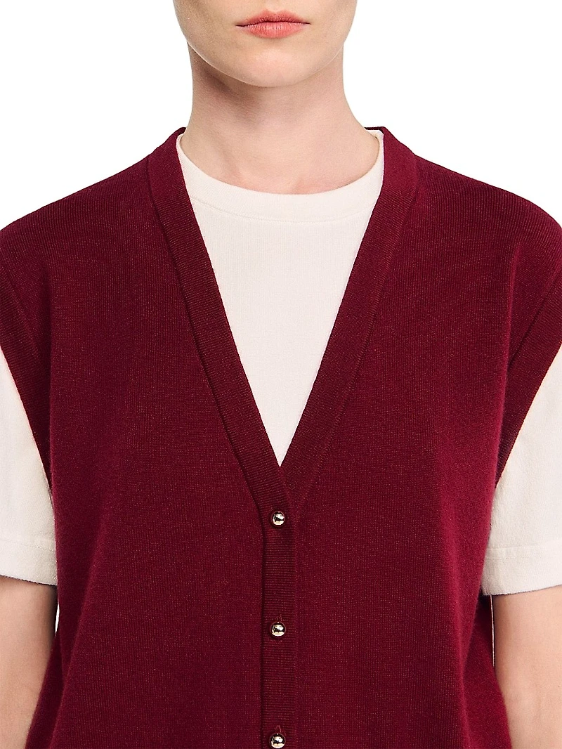Two-Tone Wool and Cashmere Sweater