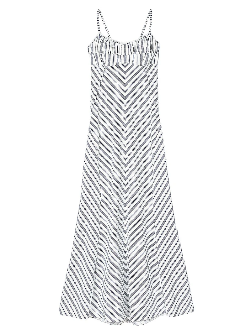 Stripy Maxi Dress with Straps