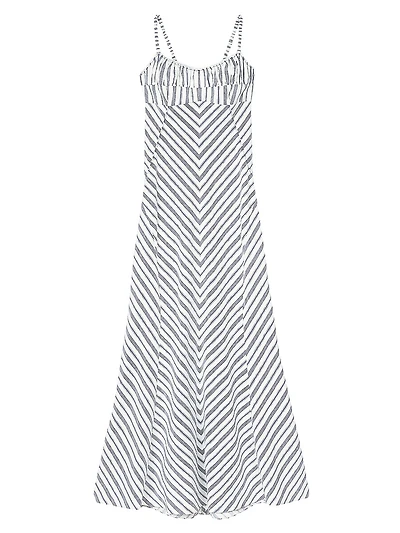 Stripy Maxi Dress with Straps