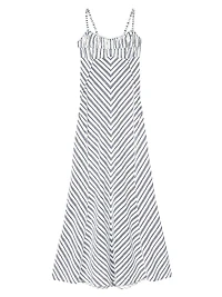 Stripy Maxi Dress with Straps