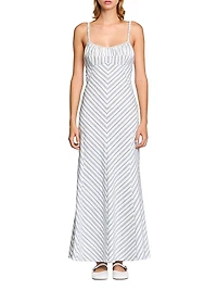 Stripy Maxi Dress with Straps