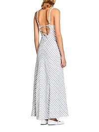 Stripy Maxi Dress with Straps
