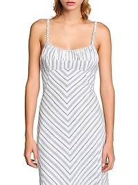 Stripy Maxi Dress with Straps
